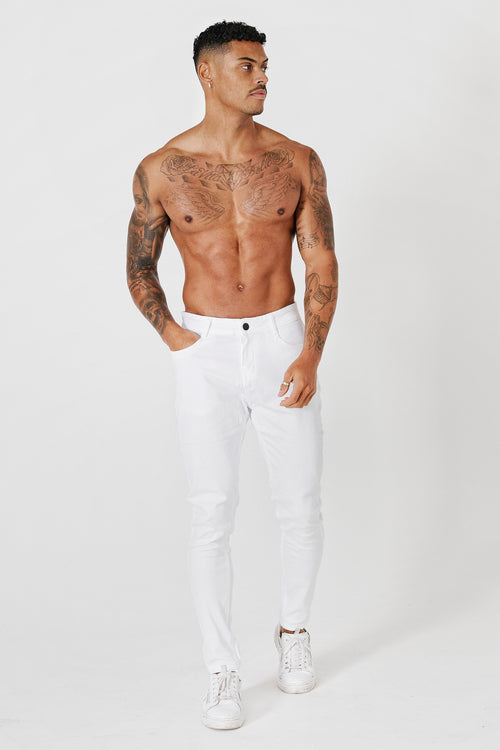 SKINNY NON-RIPPED JEANS - WHITE